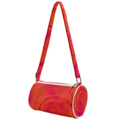 Pink And Orange Swirl Mini Cylinder Bag by SpinnyChairDesigns