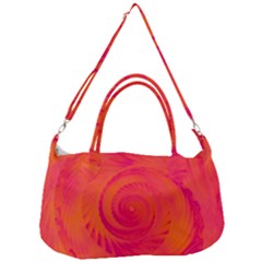 Pink And Orange Swirl Removal Strap Handbag by SpinnyChairDesigns