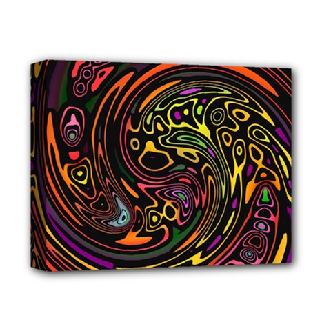 Abstract Tribal Swirl Deluxe Canvas 14  X 11  (stretched) by SpinnyChairDesigns