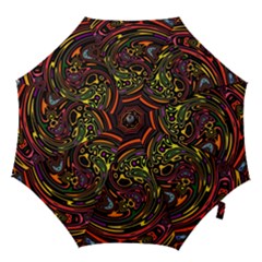 Abstract Tribal Swirl Hook Handle Umbrellas (small) by SpinnyChairDesigns