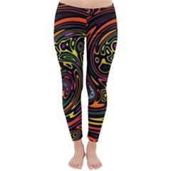 Abstract Tribal Swirl Classic Winter Leggings by SpinnyChairDesigns