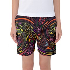 Abstract Tribal Swirl Women s Basketball Shorts by SpinnyChairDesigns