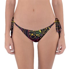 Abstract Tribal Swirl Reversible Bikini Bottom by SpinnyChairDesigns