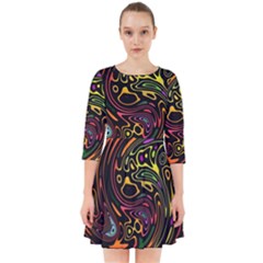 Abstract Tribal Swirl Smock Dress by SpinnyChairDesigns