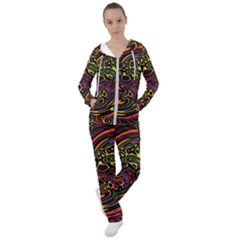 Abstract Tribal Swirl Women s Tracksuit by SpinnyChairDesigns