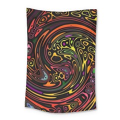 Abstract Tribal Swirl Small Tapestry by SpinnyChairDesigns