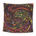 Abstract Tribal Swirl Square Tapestry (Large) View1