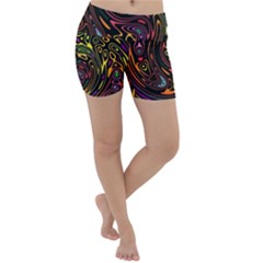 Abstract Tribal Swirl Lightweight Velour Yoga Shorts by SpinnyChairDesigns