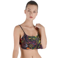 Abstract Tribal Swirl Layered Top Bikini Top  by SpinnyChairDesigns