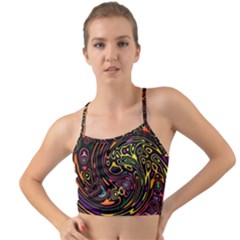 Abstract Tribal Swirl Mini Tank Bikini Top by SpinnyChairDesigns