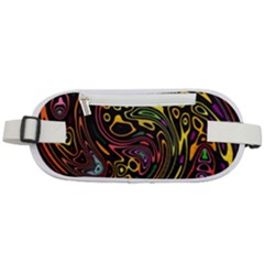 Abstract Tribal Swirl Rounded Waist Pouch by SpinnyChairDesigns