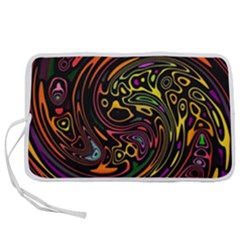 Abstract Tribal Swirl Pen Storage Case (s) by SpinnyChairDesigns