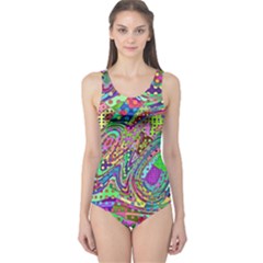 Ugliest Pattern In The World One Piece Swimsuit by SpinnyChairDesigns