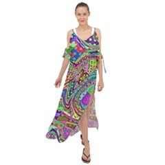 Ugliest Pattern In The World Maxi Chiffon Cover Up Dress by SpinnyChairDesigns