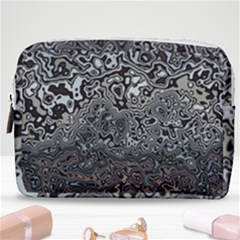 Urban Camouflage Black Grey Brown Make Up Pouch (medium) by SpinnyChairDesigns