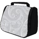 White Abstract Paisley Pattern Full Print Travel Pouch (Big) View1