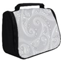 White Abstract Paisley Pattern Full Print Travel Pouch (Big) View2