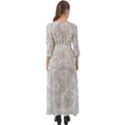 White Abstract Paisley Pattern Button Up Maxi Dress View2