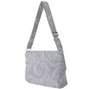 White Abstract Paisley Pattern Full Print Messenger Bag (L) View2