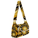 Black Yellow Abstract Floral Pattern Multipack Bag View1