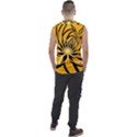 Black Yellow Abstract Floral Pattern Men s Regular Tank Top View2