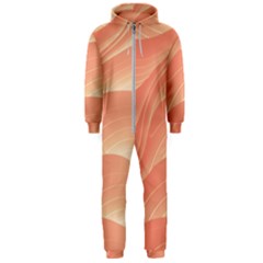 Coral Peach Swoosh Hooded Jumpsuit (men)  by SpinnyChairDesigns