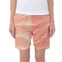 Coral Peach Swoosh Women s Basketball Shorts View1