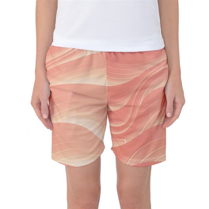 Coral Peach Swoosh Women s Basketball Shorts