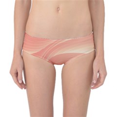 Coral Peach Swoosh Classic Bikini Bottoms by SpinnyChairDesigns