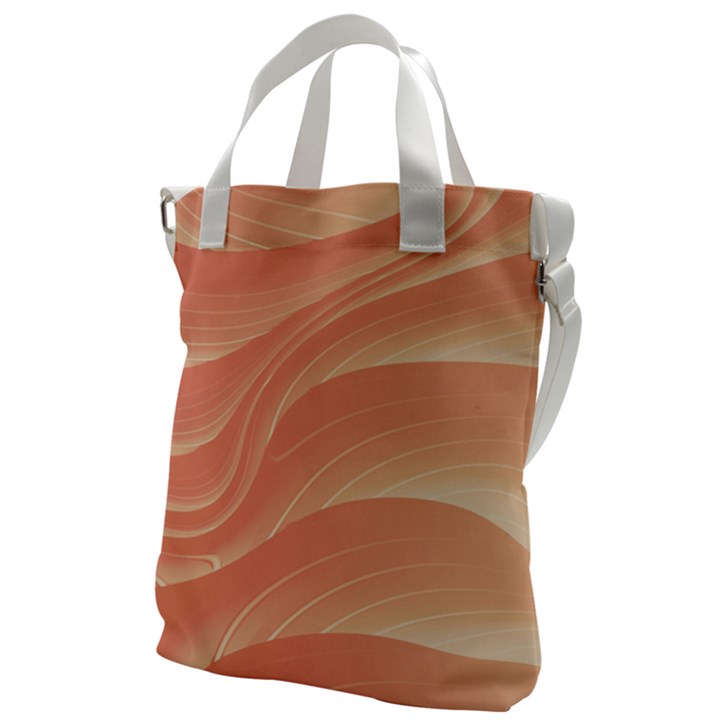 Coral Peach Swoosh Canvas Messenger Bag