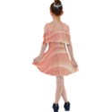 Coral Peach Swoosh Kids  Shoulder Cutout Chiffon Dress View2