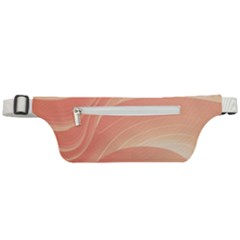 Coral Peach Swoosh Active Waist Bag by SpinnyChairDesigns