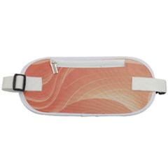 Coral Peach Swoosh Rounded Waist Pouch by SpinnyChairDesigns