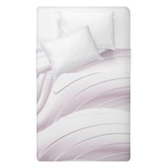 Pale Pink And White Swoosh Duvet Cover Double Side (single Size) by SpinnyChairDesigns