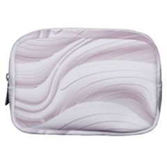 Pale Pink And White Swoosh Make Up Pouch (small) by SpinnyChairDesigns