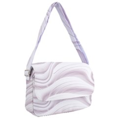 Pale Pink And White Swoosh Courier Bag by SpinnyChairDesigns