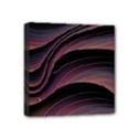 Dark Purple and Black Swoosh Mini Canvas 4  x 4  (Stretched) View1