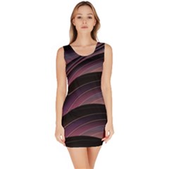 Dark Purple And Black Swoosh Bodycon Dress by SpinnyChairDesigns