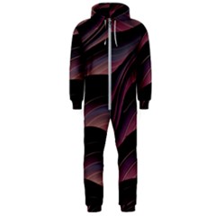 Dark Purple And Black Swoosh Hooded Jumpsuit (men)  by SpinnyChairDesigns