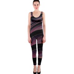 Dark Purple And Black Swoosh One Piece Catsuit by SpinnyChairDesigns