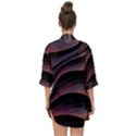 Dark Purple and Black Swoosh Open Front Chiffon Kimono View2