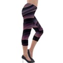 Dark Purple and Black Swoosh Lightweight Velour Capri Leggings  View4