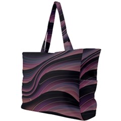 Dark Purple And Black Swoosh Simple Shoulder Bag by SpinnyChairDesigns