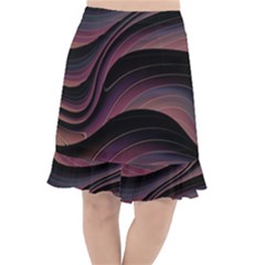 Dark Purple And Black Swoosh Fishtail Chiffon Skirt by SpinnyChairDesigns