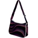 Dark Purple and Black Swoosh Zip Up Shoulder Bag View2