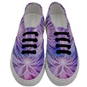 Watercolor Blue Purple Floral Pattern Men s Classic Low Top Sneakers View1