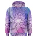 Watercolor Blue Purple Floral Pattern Men s Overhead Hoodie View1