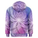 Watercolor Blue Purple Floral Pattern Men s Overhead Hoodie View2