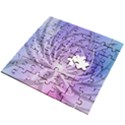 Watercolor Blue Purple Floral Pattern Wooden Puzzle Square View2