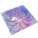 Watercolor Blue Purple Floral Pattern Wooden Puzzle Square View3